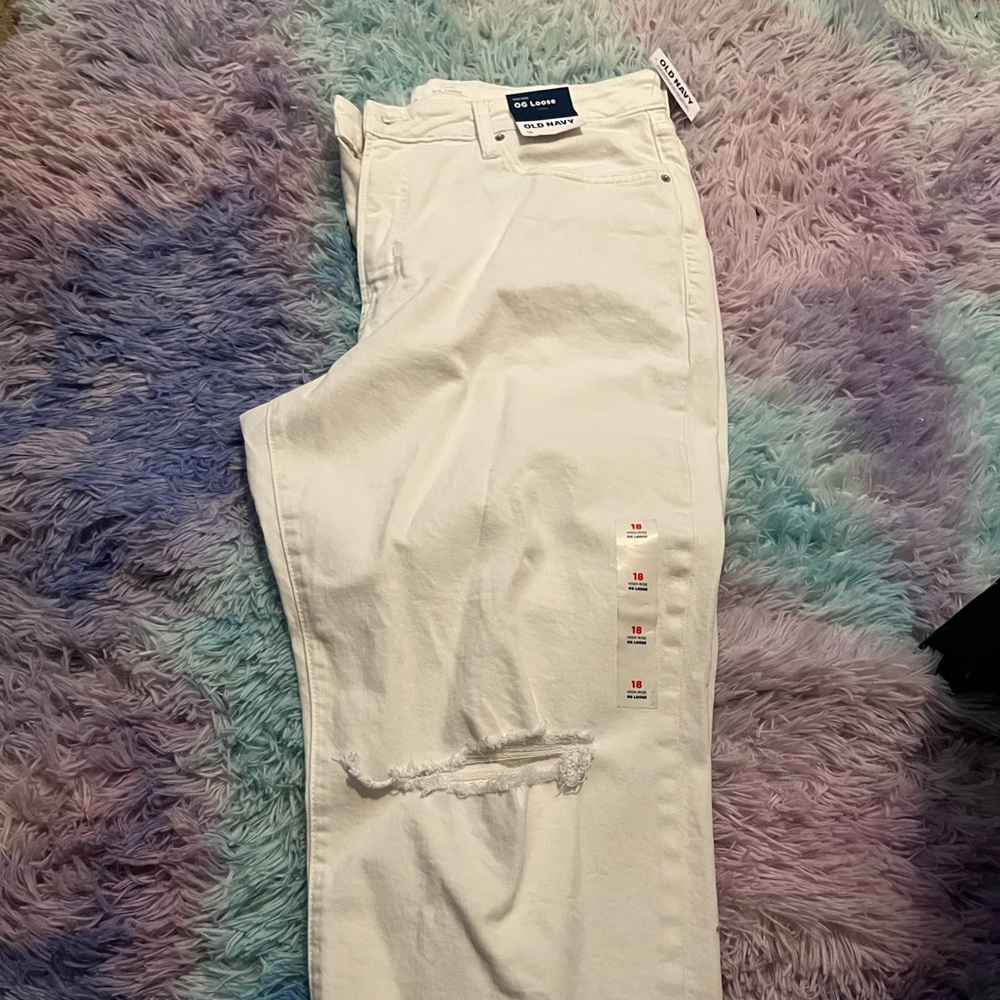 White Distressed Jeans